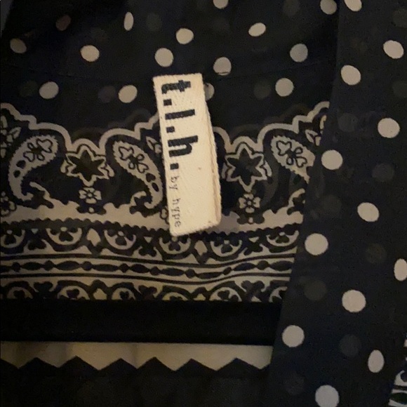 🍒t.l.h by hype Polka Dot Bow Blouse/ Dress Small - Picture 5 of 8